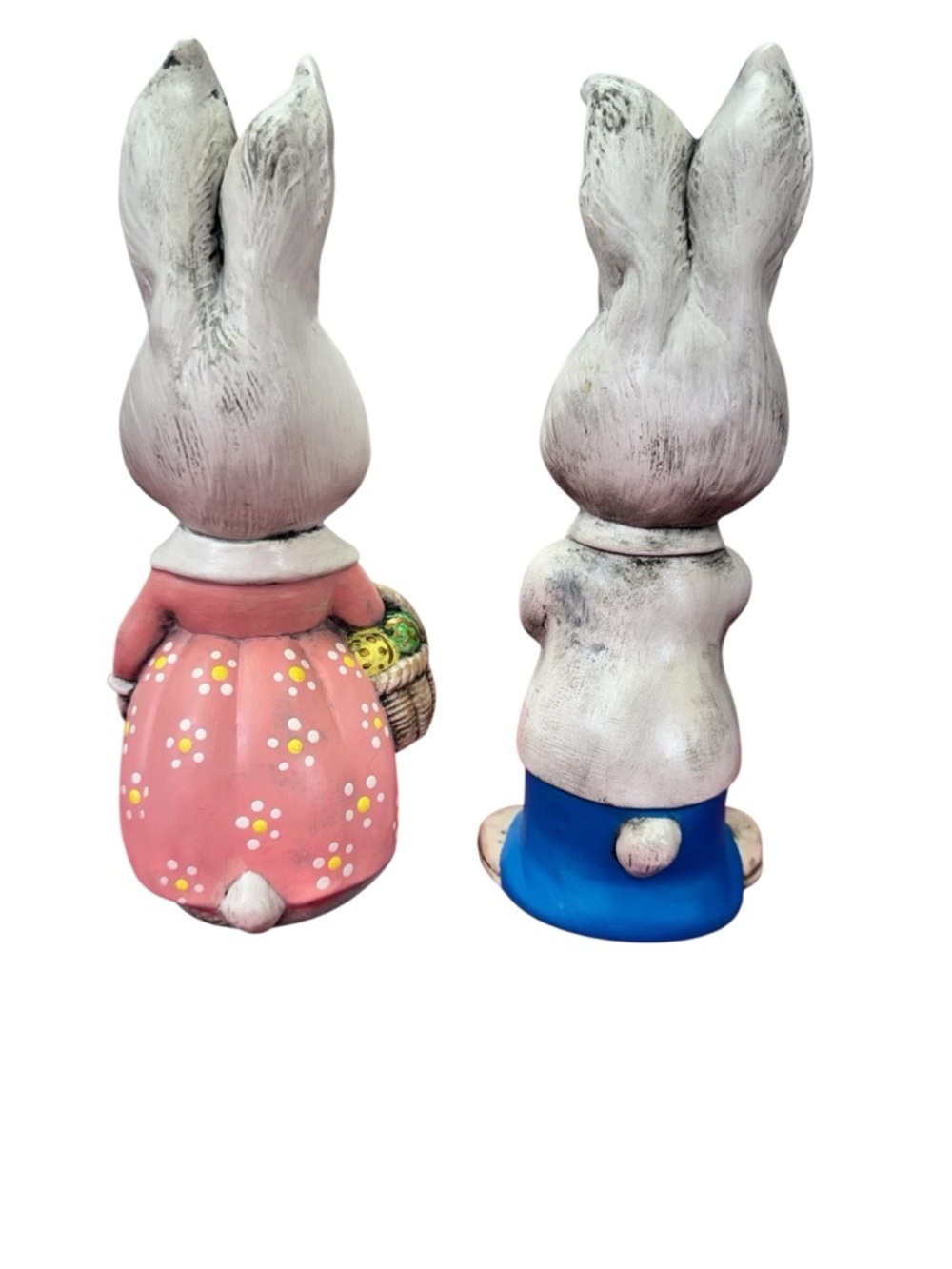Easter Bunny Pair Figurines - Pink & Blue - Picture 3 of 5